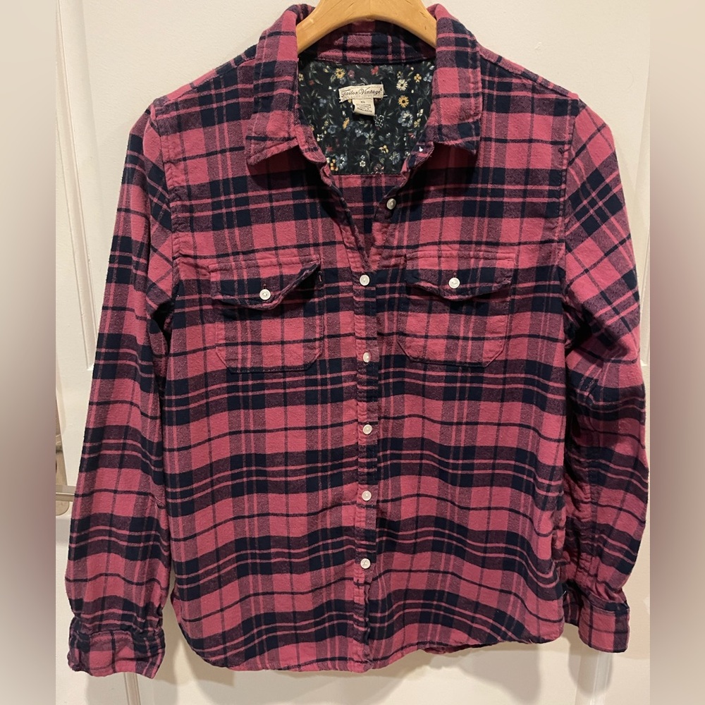 Tailor Vintage plaid button down, size XL